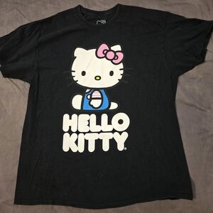 Hello Kitty Sanrio Graphic Short Sleeve Tshirt Black, Size Large